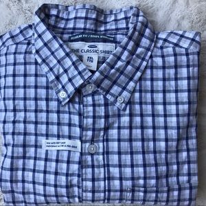 NWT Old Navy Long Sleeve Plaid Shirt XXL TTG Regular Fit The Classic Fit